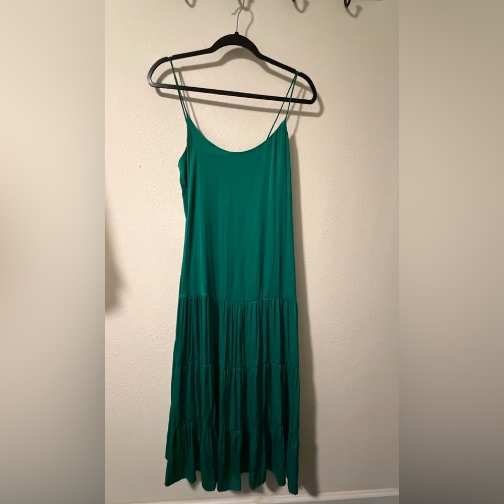 Oysho Green Silky Strap Dress Size Small